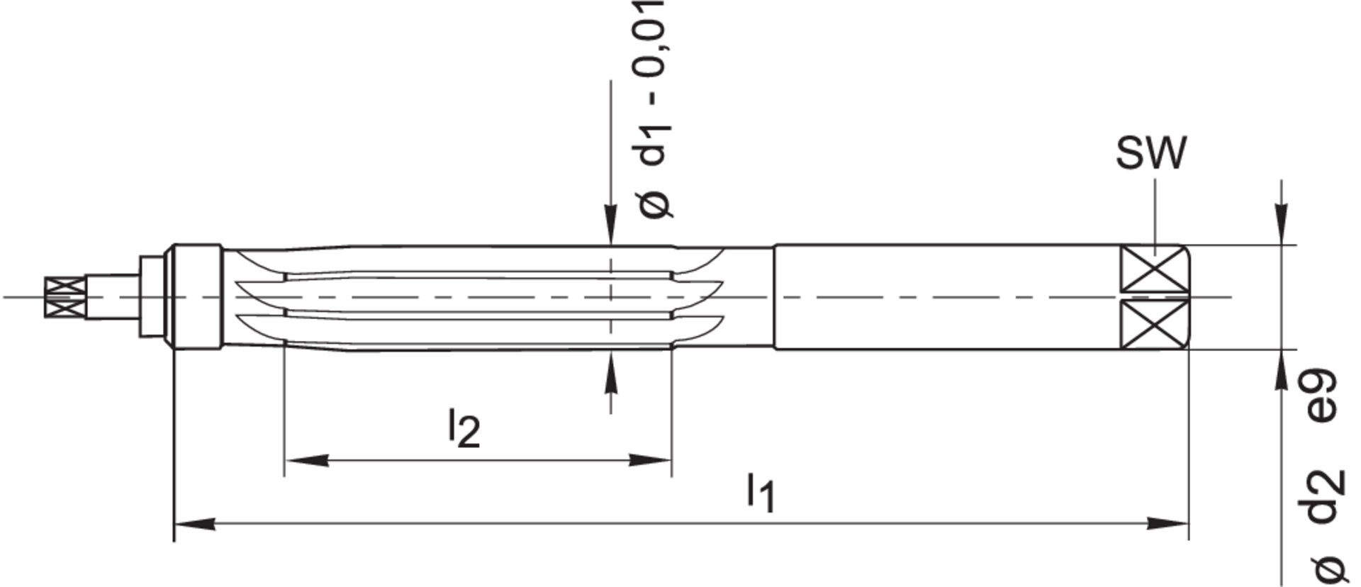 BECK Handreibahle D859 HSS 5,0mm
