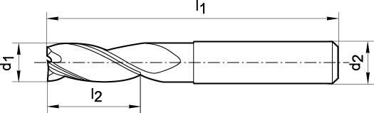 FORMAT Schaftfräser 14,0mm DIN6527L VHM HA Z 3