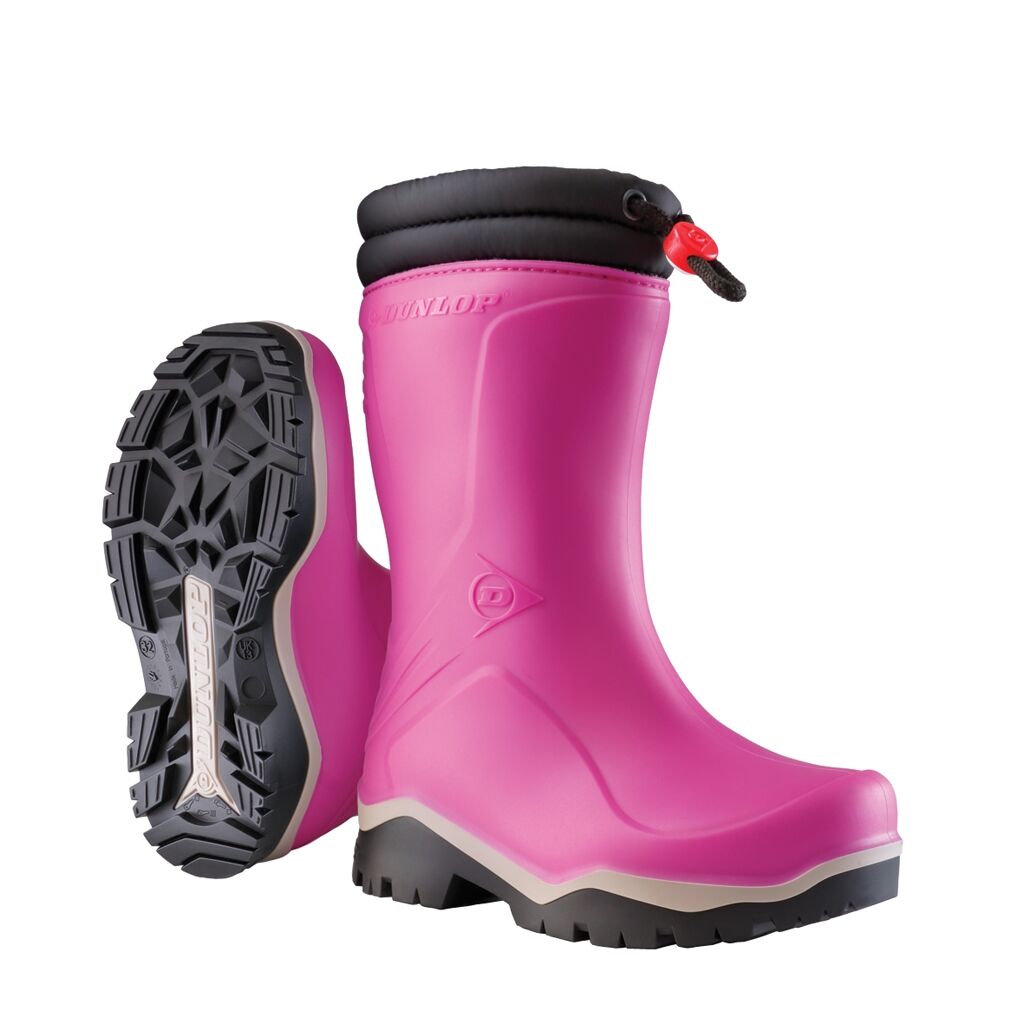 DUNLOP Kinder-Stiefel Kids Blizzard PVC Gr. 24 gefüttert pink/schwarz K374061