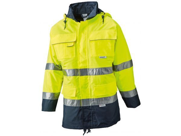 FORMAT Warnschutzparka gelb/marine Gr. S