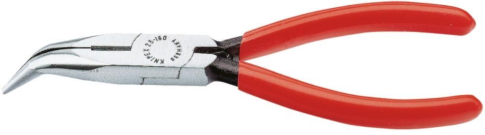 KNIPEX Flachrundzange mit Schneide 160mm schwarz atramentiert 25 21 160