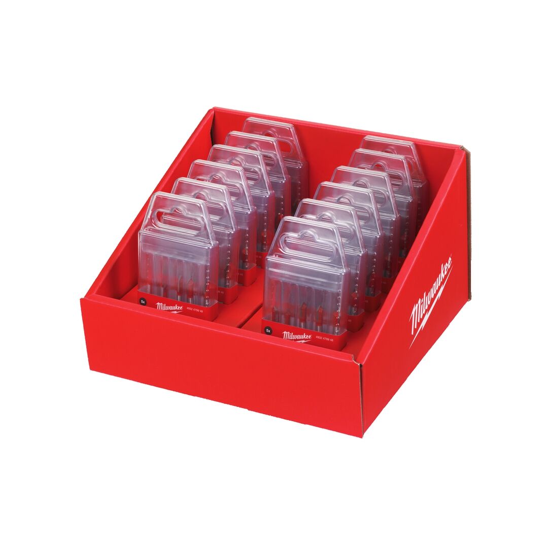 MILWAUKEE Glas-/ Fliesenbohrer Set 5-teilig