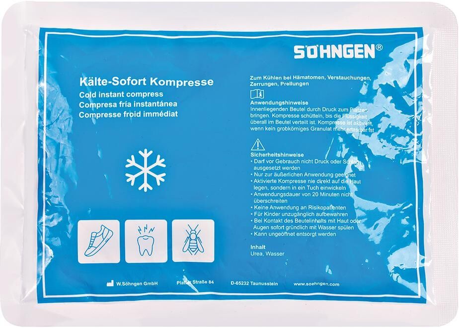SÖHNGEN Kälte Sofortkompresse keine Vorkühlung erforderlich Größe: 21x15 cm