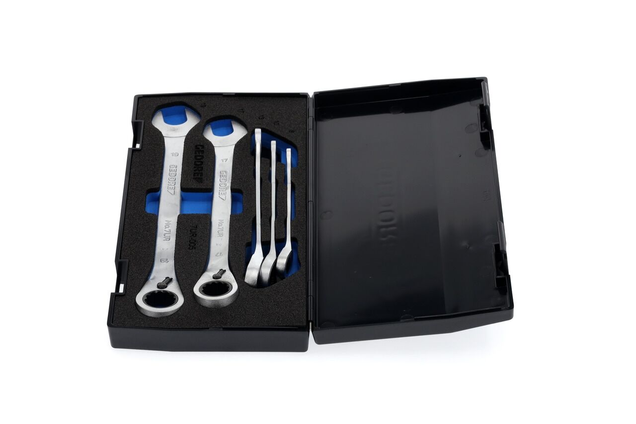 GEDORE Maulschlüsselsatz mit Ringratsche 5-teilig 7 UR-005 2327651