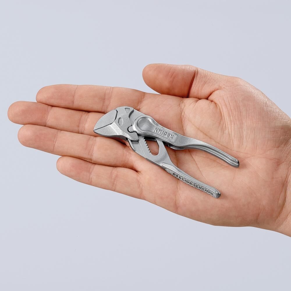 KNIPEX Zangenschlüssel XS 100mm aufgeprägte rauhe Oberfläche verchromt 86 04 100