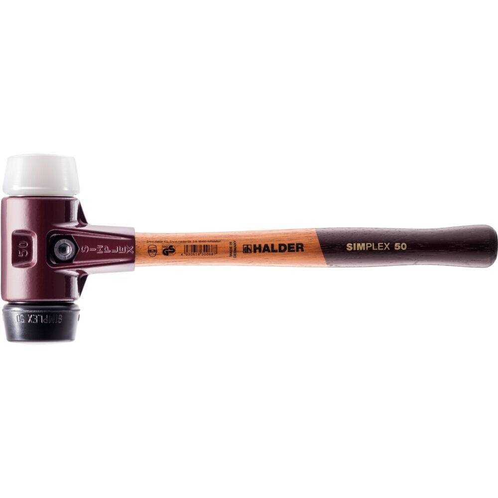 HALDER Schonhammer SIMPLEX 30mm Gummi/Superplastik