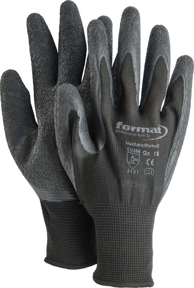 FORMAT Montagehandschuhe MechanicWorker2 Gr. 9 Latex schwarz