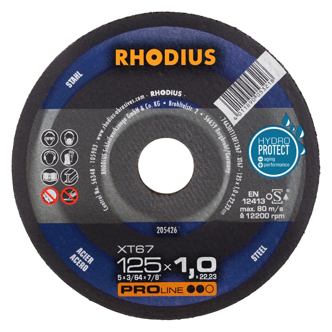 RHODIUS Hochleistungstrennscheibe Trennscheibe 115x1,0x22,2mm FT 67 M Top