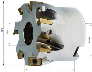 FORMAT Eckmesserkopf 90 Grad ohne IK D 50mm Z 7 für APKT10