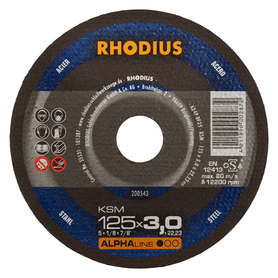 RHODIUS Trennscheibe für Stahl 230x3x22,2mm