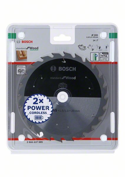 BOSCH Kreissägeblatt Expert for Wood 165x20x1,5/1mm 24Z