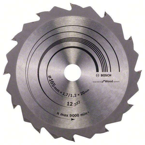 BOSCH Kreissägeblatt Speedline Wood 165x20x1,7/1,2mm 12 Z