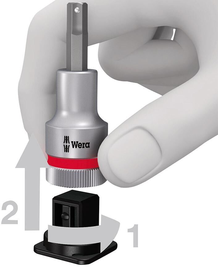 WERA Schraubendrehereinsatz Set 1/2" 6-teilig sechskant Haltefunktion lang