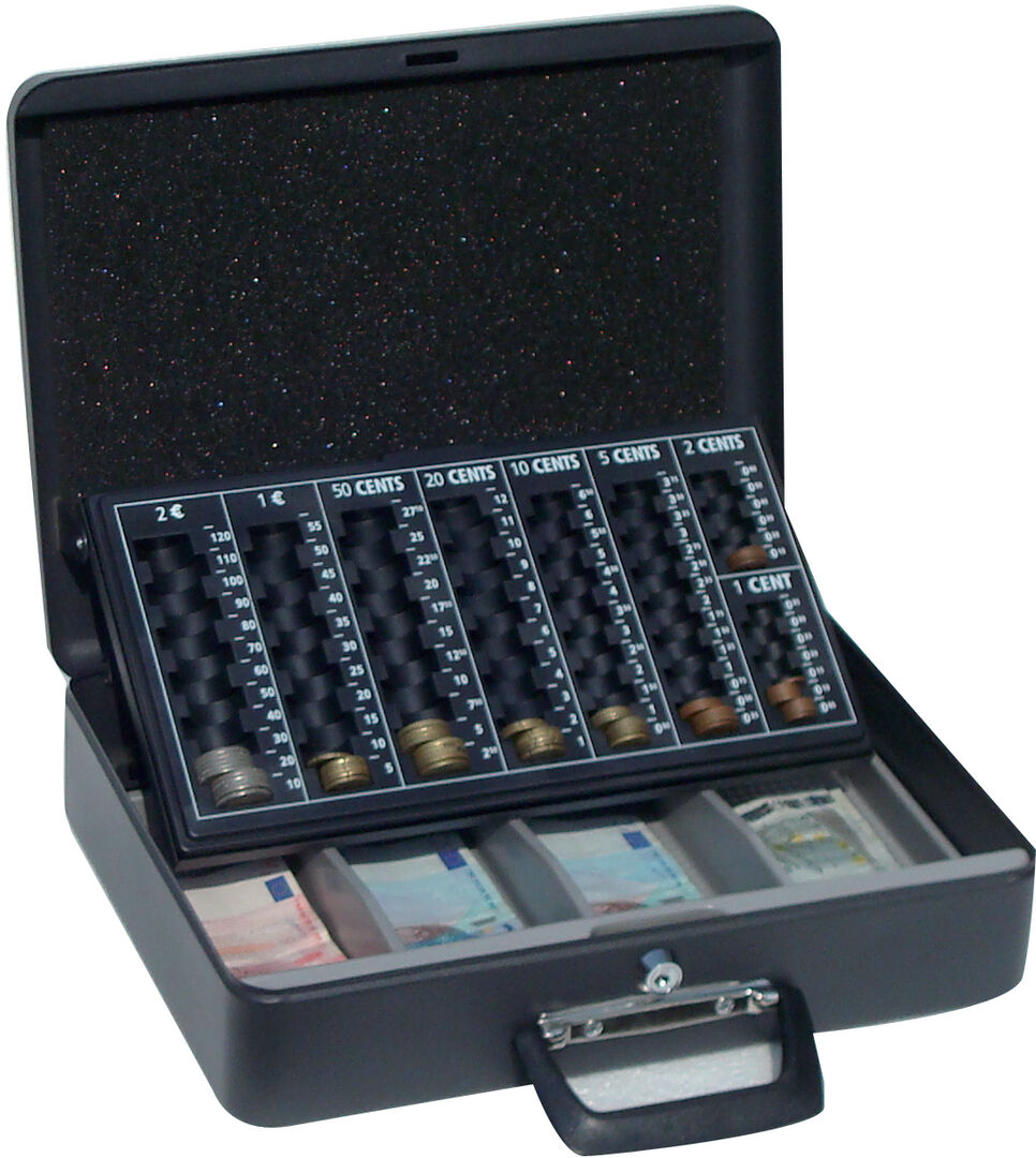 Geldkassette schwarz Euroein. 300x240x90