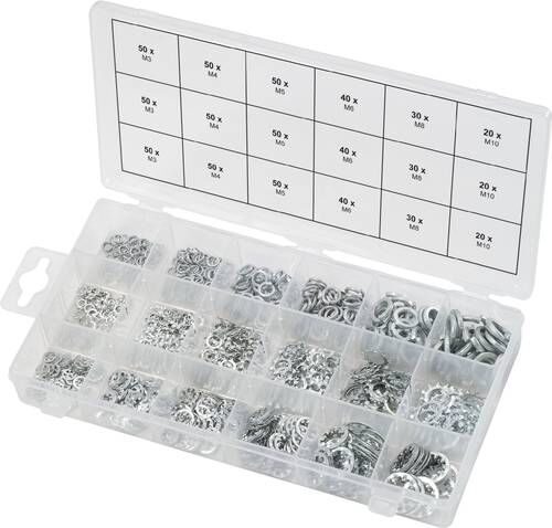 KS-TOOLS Sortiment Zahn- & Unterleg- scheiben M4-12 720 teilig