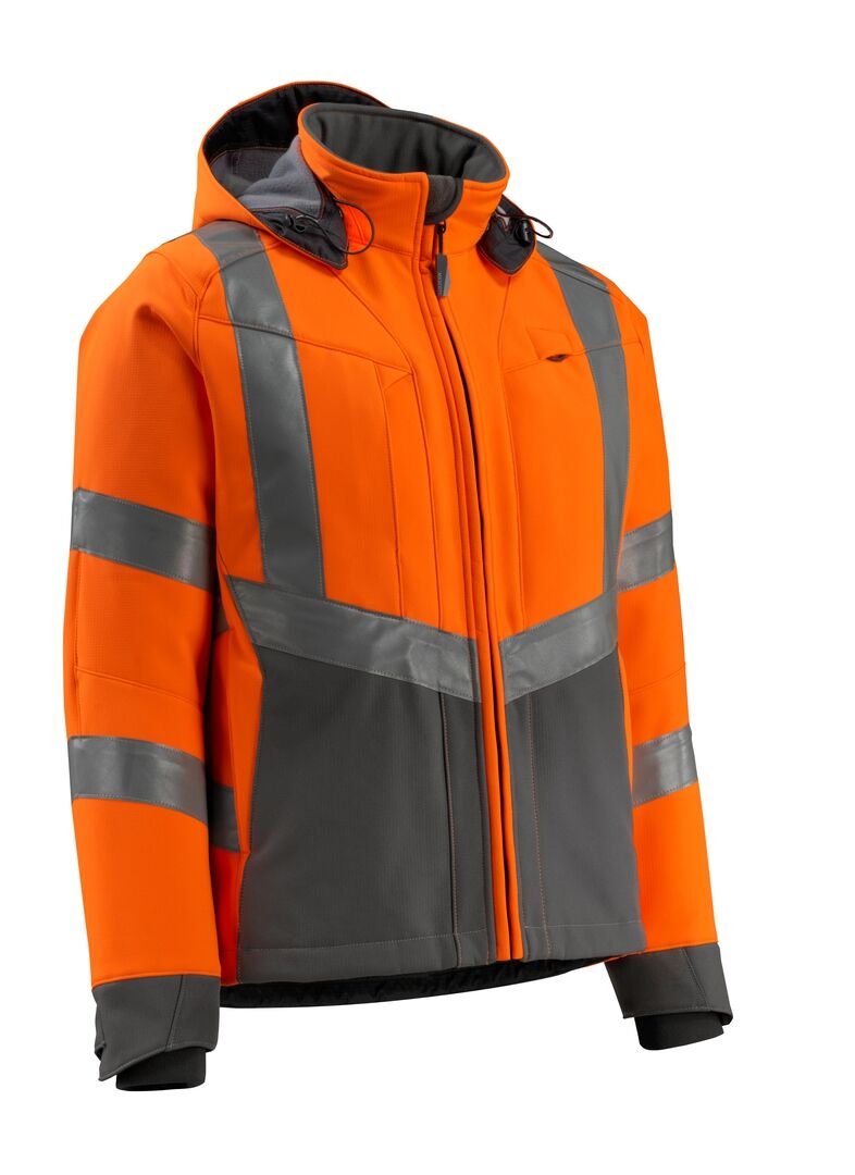 MASCOT Warnschutz Softshelljacke Safe Supreme Gr. L hi-vis orange/anthrazit