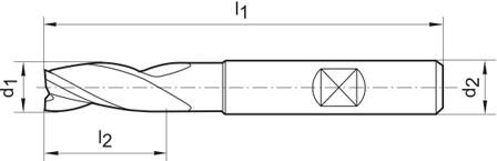 FORMAT Schaftfräser 5,0mm DIN6527L VHM TIALN2 HB Z 3