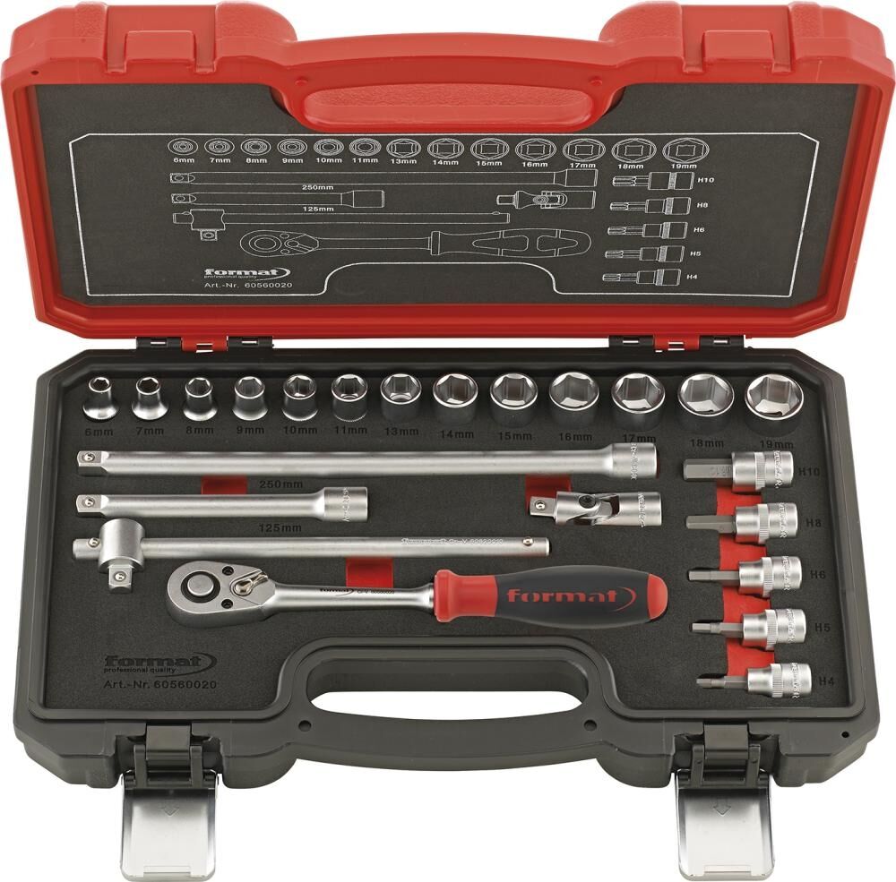 FORMAT Steckschlüssel Set 3/8" 23-teilig