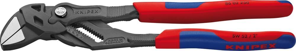 KNIPEX Zangenschlüssel 250mm Mehrkomponenten-Hülle grau atramentiert 86 02 250