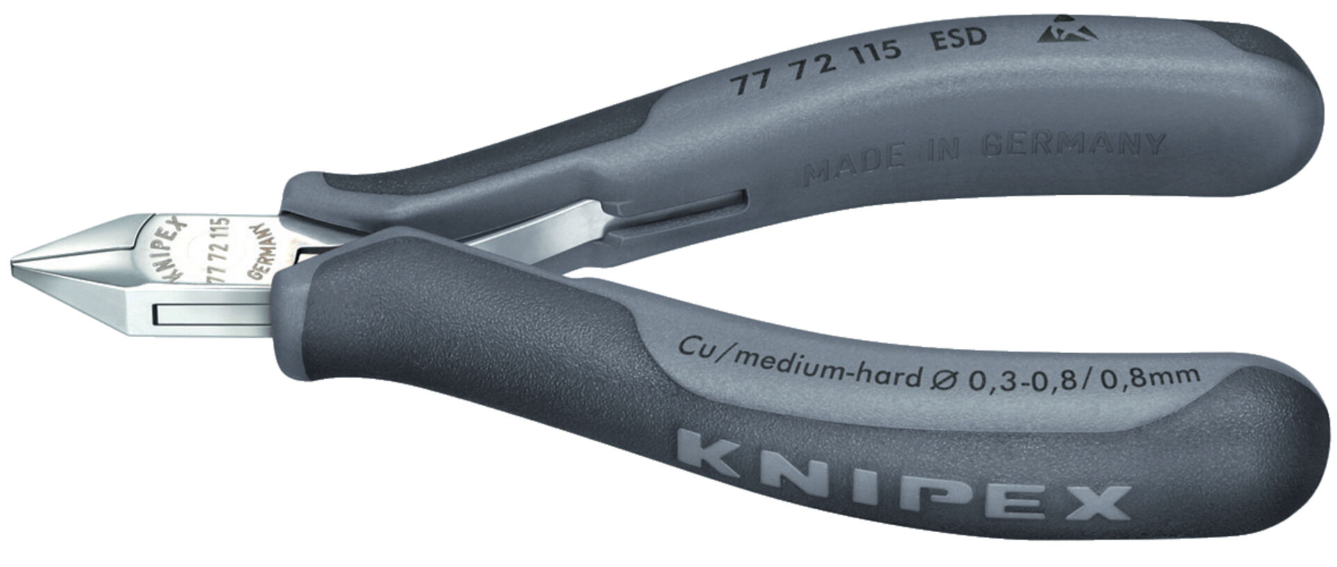 KNIPEX 77 72 115 ESD Elektronik-Seitenschneider ESD mit 115mm