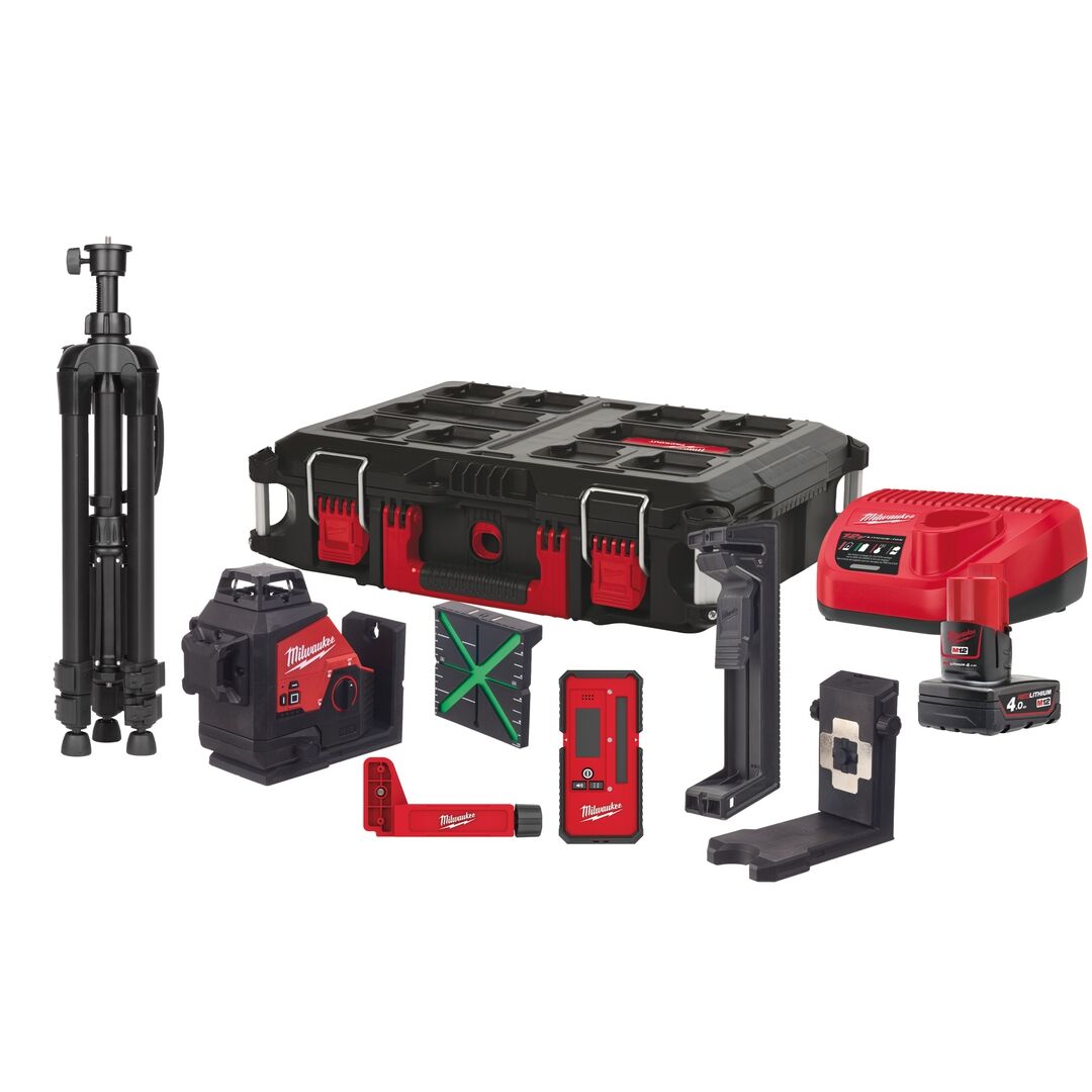 MILWAUKEE Kreuzlinienlaser Set M12 3PLKIT-401P