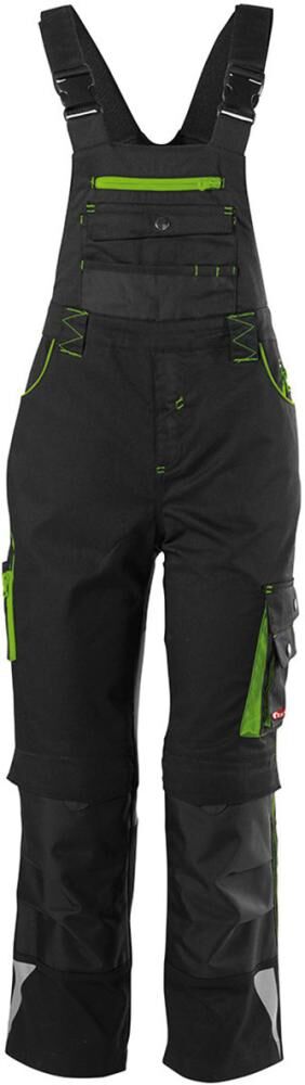 FORTIS Kids Latzhose 24 schwarz/lime Gr. 110-116