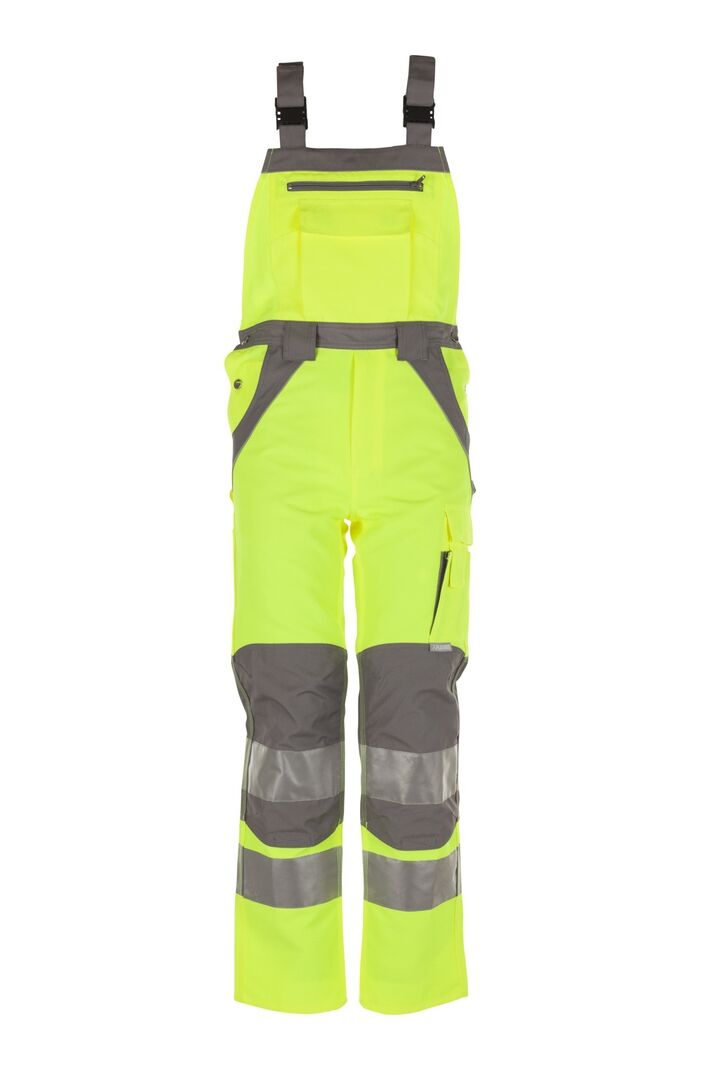 PLANAM Warnschutz-Latzhose Plaline Gr. 98 gelb/zink
