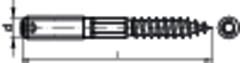 E-NORM Stockschraube verzinkt M8x150mm SW6 T25 100 Stk/VE