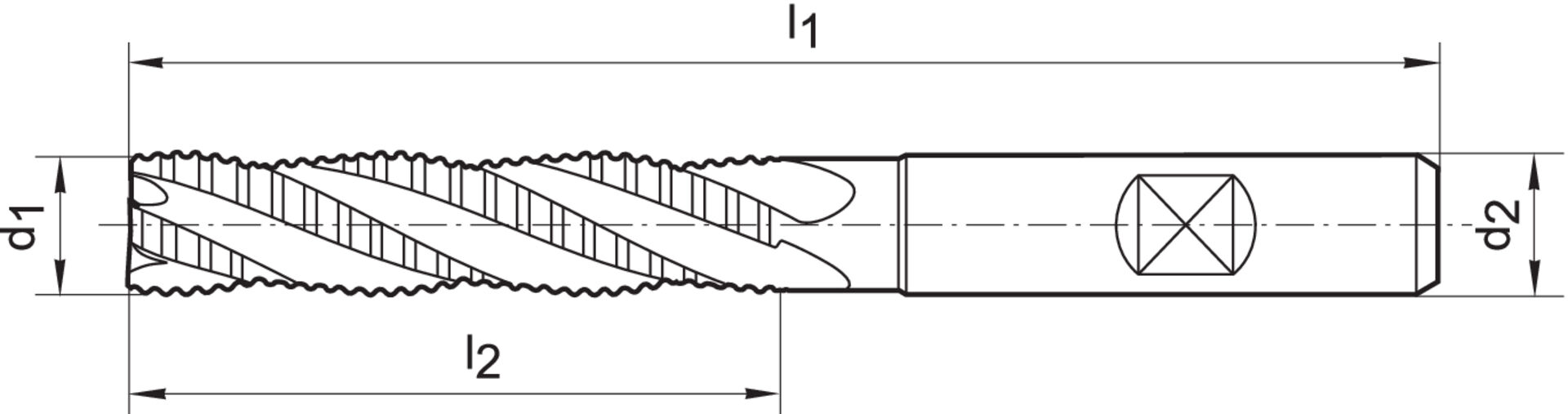 FORMAT Schruppfräser DIN844L HSSE NR 16,0mm
