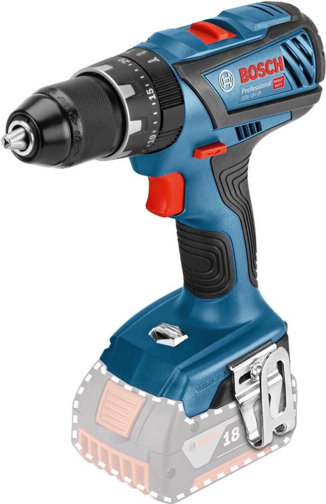BOSCH Akku-Schlagbohrschrauber GSB 18V-28 ohne Akku & Ladegerät L-BOXX