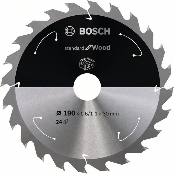 BOSCH Kreissägeblatt Expert for Wood 190x30x1,6/1,1mm 24 Z
