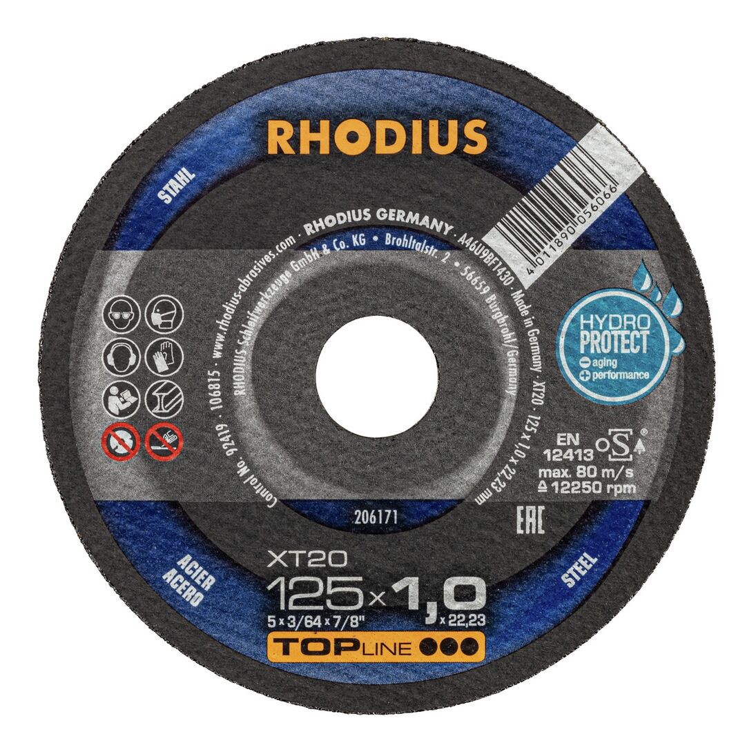 RHODIUS Extradünne Trennscheibe XT 20 Top Stahl 115x1,0x22,2mm
