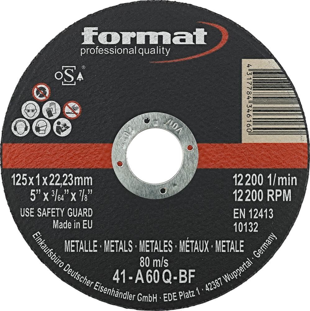 FORMAT Trennscheibe Stahl 125x1,0mm gerade