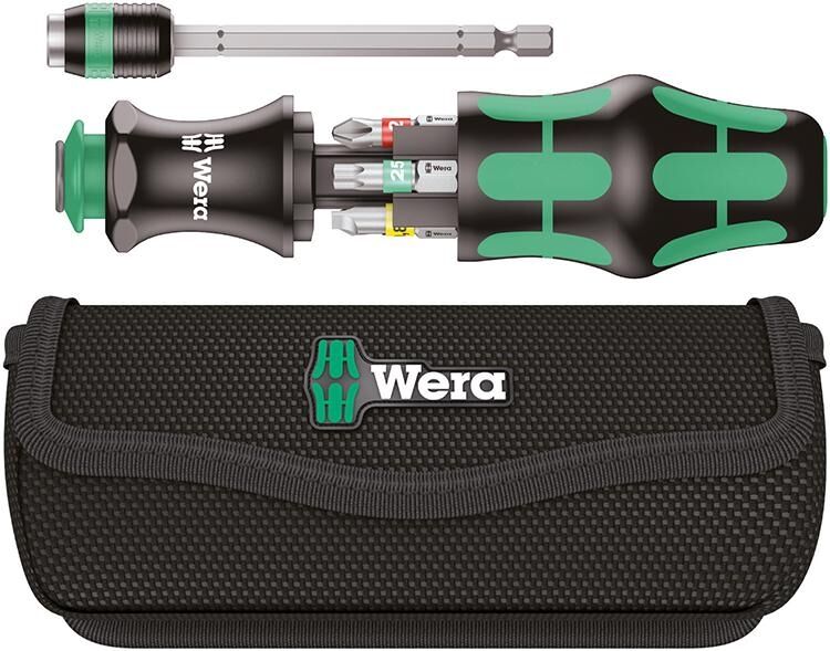 WERA Magazin-Bithalter Kraftform Kompakt 20 mit Tasche 7-teilig