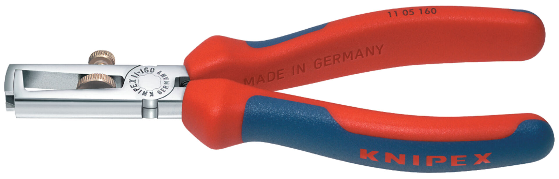 KNIPEX 11 05 160 Abisolierzange Öffnungsfeder uni Mehrk. verch. 160mm