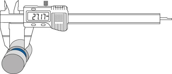 FORTIS Wellennut-Messschieber digital 150/0,01mm