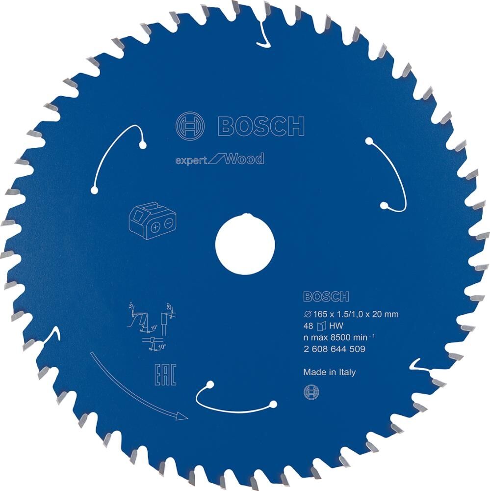BOSCH Kreissägeblatt HM 165x1,5/1x20 Z 48