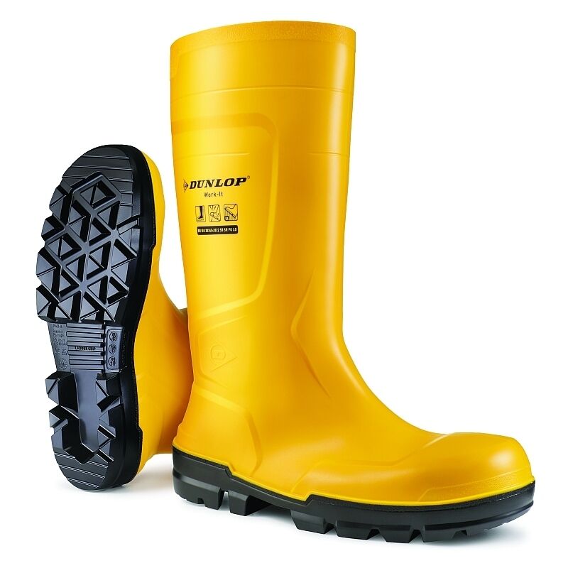 DUNLOP Sicherheits-Stiefel Work-It Full Safety Gr. 36 PVC gelb S5 SR NB2JF01