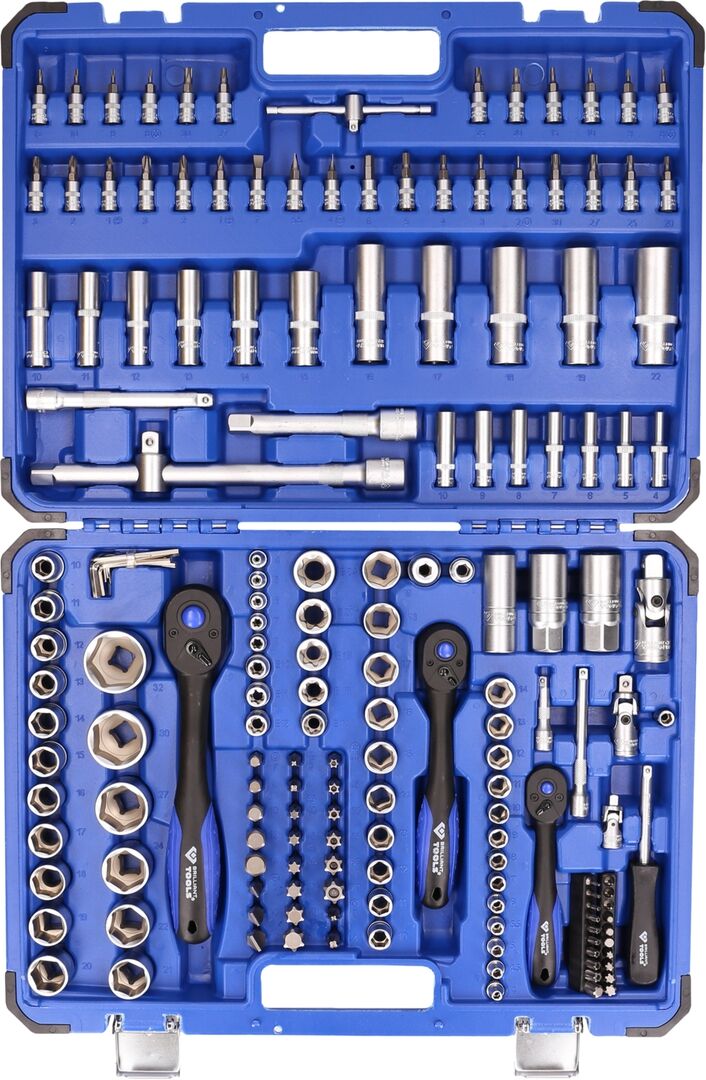 BRILLIANT TOOLS Steckschlüssel Set 1/4" 3/8" 1/2" 172-teilig