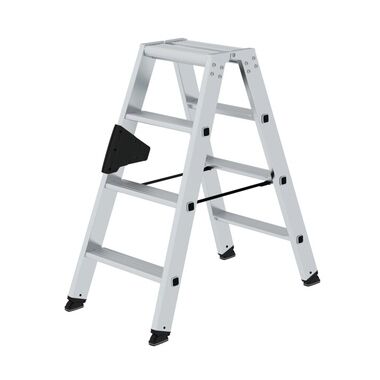 MUNK Stufen-Stehleiter Aluminium beidseitig begehbar 2x4 Stufen 40208