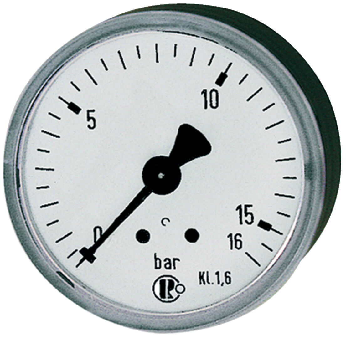 RIEGLER Manometer D. 63mm 0-6bar G1/4 rue zent.