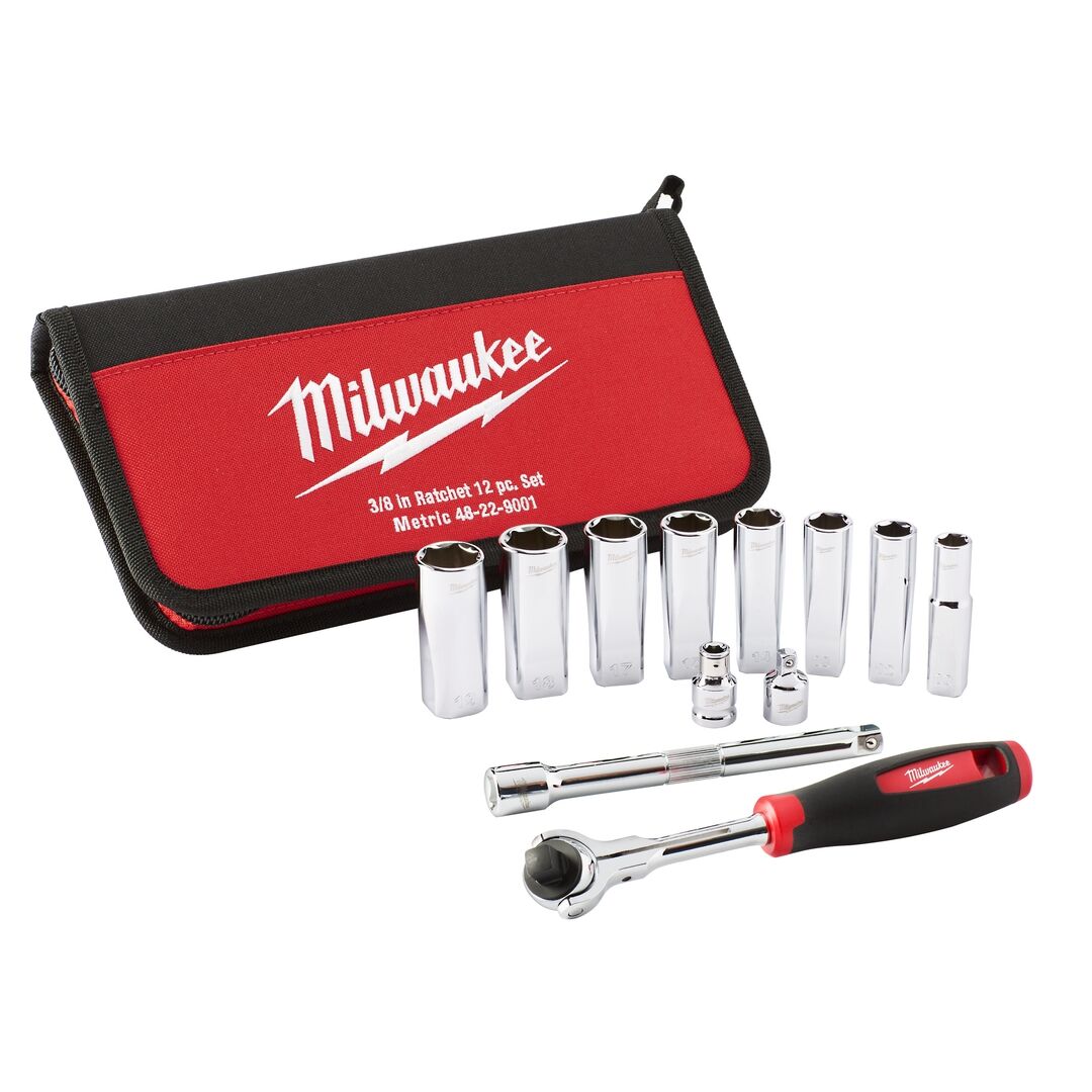 MILWAUKEE Ratschen Set 3/8" 12-teilig