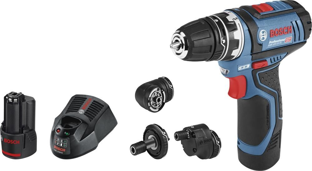 BOSCH Akku-Bohrschrauber Set GSR 12V-15 FC