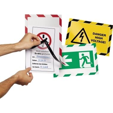 DURABLE Magnetrahmen DURAFRAME SECURITY 4944130 gelb/schwarz 2 Stück