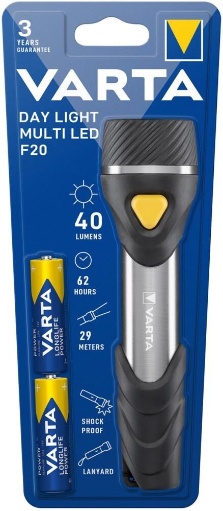 VARTA Taschenlampe LED Day Light 2D 17611mit Batt. Bli