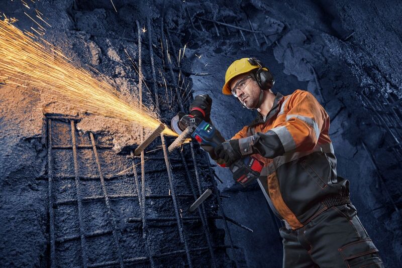 BOSCH Akku-Winkelschleifer EXWS18V-15S solo, in L-BOXX