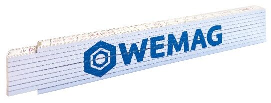 WEMAG Holzgliedermaßstab 2m weiß