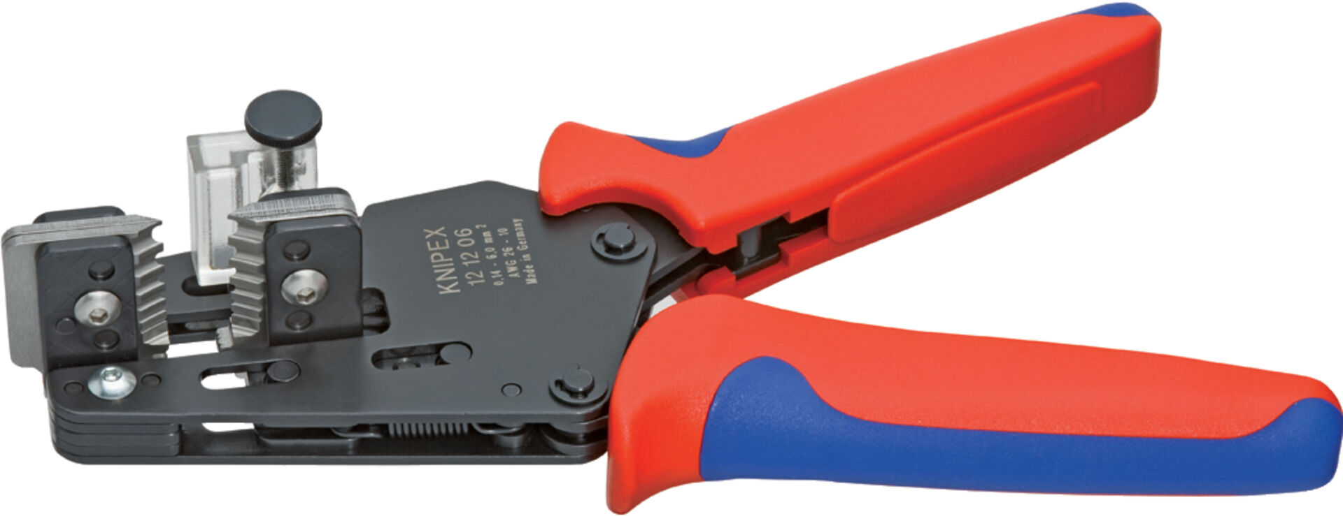 KNIPEX 12 12 06 Präzisions- Abisolierzange Mehrkohne brün. 195mm