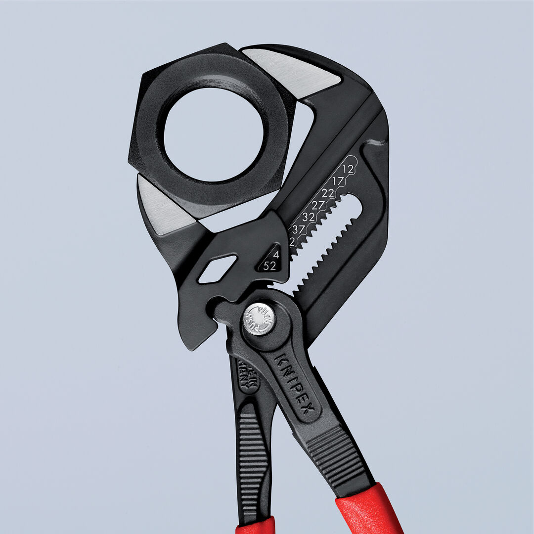 KNIPEX Zangenschlüssel 250mm Mehrkomponenten-Hülle grau atramentiert 86 02 250