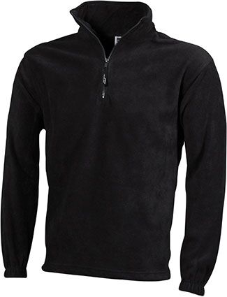 JAMES & NICHOLSON Sweatshirt Fleece Half-Zip dark-grey Gr. M